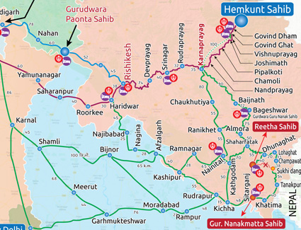 hemkund sahib yatra via Gurdwara Nanak Matta